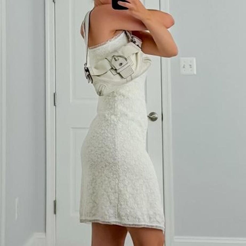 vintage white lace dress size medium